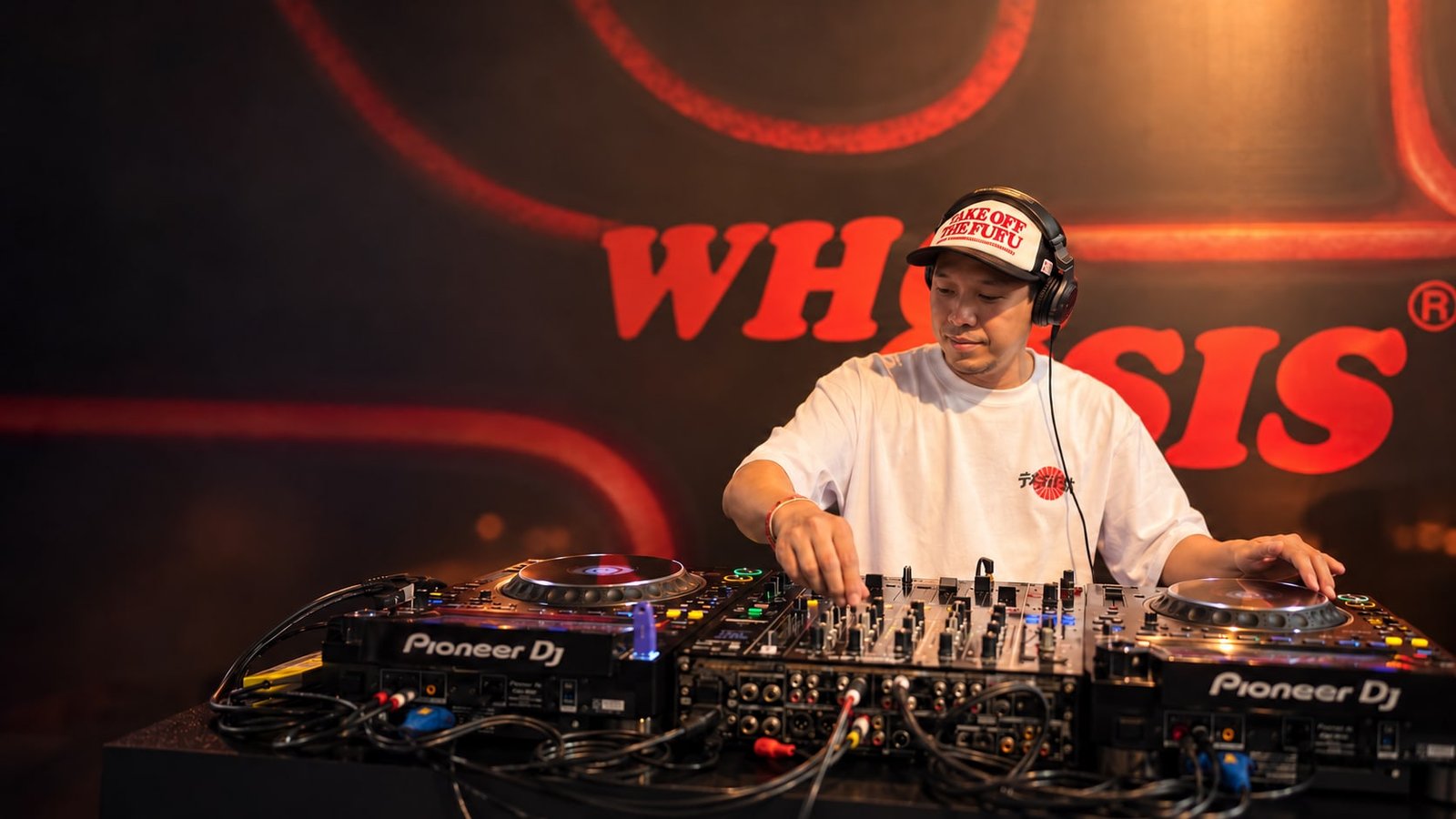 Concept image of MORI KAZE at a DJ setup